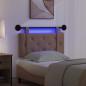 Preview: Hängendes Kopfteil Mit LED Licht Cappuccino Kunstleder