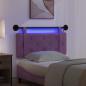 Preview: Hängendes Kopfteil Mit LED Licht Lila Samt