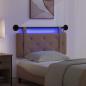 Preview: Hängendes Kopfteil Mit LED Licht Cappuccino Kunstleder
