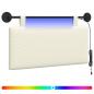 Preview: Hängendes Kopfteil Mit LED Licht Creme Cordstoff