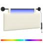 Preview: Hängendes Kopfteil Mit LED Licht Creme Cordstoff