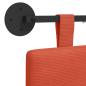 Preview: Hängendes Kopfteil Mit LED Licht Rot-Orange Cordstoff