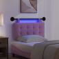 Preview: Hängendes Kopfteil Mit LED Licht Rosa Stoff