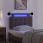 Preview: Hängendes Kopfteil Mit LED Licht Dunkelbraun Stoff
