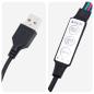 Preview: Hängendes Kopfteil Mit LED Licht Rot Kunstleder