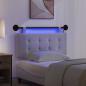 Preview: Hängendes Kopfteil Mit LED Licht Weiß Stoff