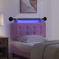 Preview: Hängendes Kopfteil Mit LED Licht Rosa Stoff