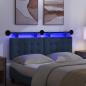 Preview: Hängendes Kopfteil Mit LED Licht Blau Stoff