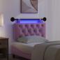 Preview: Hängendes Kopfteil Mit LED Licht Rosa Stoff