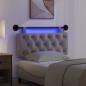 Preview: Hängendes Kopfteil Mit LED Licht Taupe Stoff