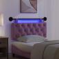 Preview: Hängendes Kopfteil Mit LED Licht Lila Samt
