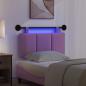 Preview: Hängendes Kopfteil Mit LED Licht Rosa Stoff