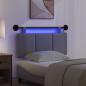 Preview: Hängendes Kopfteil Mit LED Licht Dunkelgrau Stoff