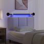 Preview: Hängendes Kopfteil Mit LED Licht Weiß Stoff