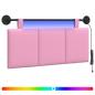 Preview: Hängendes Kopfteil Mit LED Licht Rosa Stoff