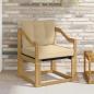 Preview: ARDEBO.de - Outdoor-Sofa Massivholz Akazie Weiß und Beige