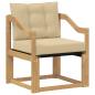 Preview: Outdoor-Sofa Massivholz Akazie Weiß und Beige