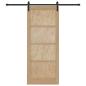 Preview: Schiebetür 86 x 211 cm Massives Kiefernholz