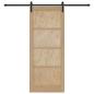 Preview: Schiebetür Natur 86 x 211 cm Massives Kiefernholz