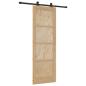 Preview: Schiebetür ORKDAL 73,5 x 211 cm Massives Kiefernholz Natur