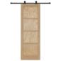 Preview: Schiebetür ORKDAL 73,5 x 211 cm Massives Kiefernholz Natur