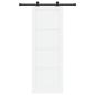 Preview: Schiebetür ORKDAL 83 x 232 cm Massives Kiefernholz Weiß