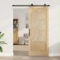 Preview: Schiebetür ORKDAL 86 x 211 cm Massives Kiefernholz Natur