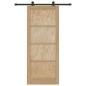 Preview: Schiebetür ORKDAL 86 x 211 cm Massives Kiefernholz Natur