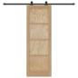 Preview: Schiebetür ORKDAL 73,5 x 211 cm Massives Kiefernholz Natur