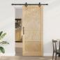 Preview: ARDEBO.de - Schiebetür ORKDAL 86 x 211 cm Massives Kiefernholz Natur