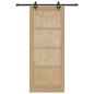 Preview: Schiebetür ORKDAL 86 x 211 cm Massives Kiefernholz Natur