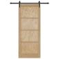 Preview: Schiebetür ORKDAL 86 x 211 cm Massives Kiefernholz Natur