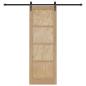 Preview: Schiebetür ORKDAL 73,5 x 211 cm Massives Kiefernholz Natur