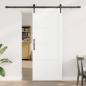Preview: ARDEBO.de - Schiebetür ORKDAL Weiß 83 x 202 cm Massives Kiefernholz
