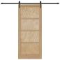 Preview: Schiebetür ORKDAL 86 x 198,5 cm Massives Kiefernholz Natur