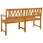 Preview: Bank Outdoor Natur 150 x 55,5 x 90 cm Massivholz Akazie