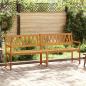 Preview: ARDEBO.de - Bank Outdoor Natur 220 x 55,5 x 90 cm Massivholz Akazie