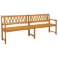 Preview: Bank Outdoor Natur 220 x 55,5 x 90 cm Massivholz Akazie
