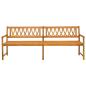 Preview: Bank Outdoor Natur 220 x 55,5 x 90 cm Massivholz Akazie