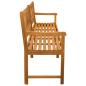 Preview: Bank Outdoor Natur 220 x 55,5 x 90 cm Massivholz Akazie