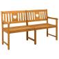 Preview: Bank Outdoor Natur 150 x 55,5 x 90 cm Massivholz Akazie