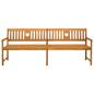 Preview: Bank Outdoor Natur 220 x 55,5 x 90 cm Massivholz Akazie
