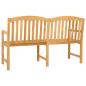 Preview: Handgefertigte Rosenbank 179,5 x 61 x 90 cm Massivholz Teak