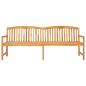Preview: Handgefertigte Rosenbank 228 x 60 x 90 cm Massivholz Teak Natur
