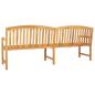 Preview: Handgefertigte Rosenbank 228 x 60 x 90 cm Massivholz Teak Natur