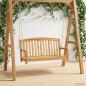 Preview: ARDEBO.de - Schaukelbank Rose 114 x 61 x 61,5 cm Massivholz Teak Natur