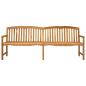 Preview: Handgeschnitzte Muschel-Bank 228 x 61 x 94,5 cm Massivholz Teak