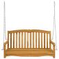 Preview: Schalen-Schaukelbank 114 x 60 x 60,5 cm Massivholz Teak Natur