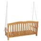 Preview: Schalen-Schaukelbank 114 x 60 x 60,5 cm Massivholz Teak Natur