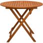 Preview: Klappbarer Gartentisch Braun Ø 90 x 75 cm